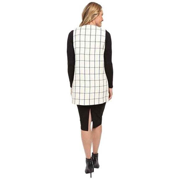 NEW Sanctuary Tweed Sleeveless White and Black Vest - Small - Picture 2 of 7